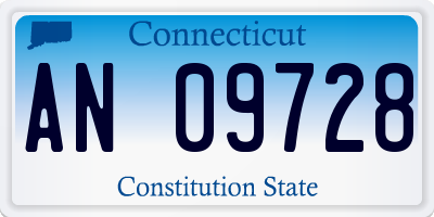 CT license plate AN09728
