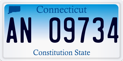 CT license plate AN09734