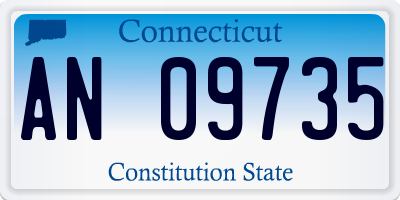 CT license plate AN09735