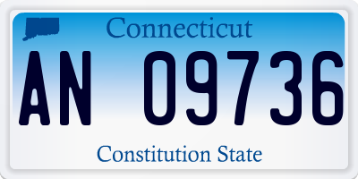 CT license plate AN09736