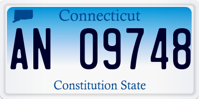 CT license plate AN09748