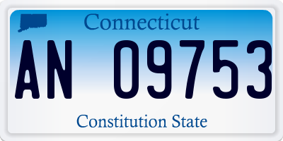 CT license plate AN09753