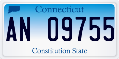 CT license plate AN09755
