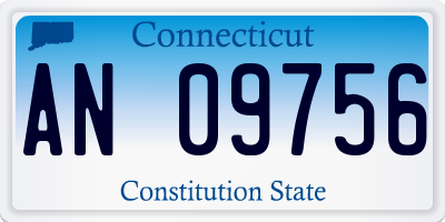 CT license plate AN09756