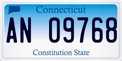 CT license plate AN09768