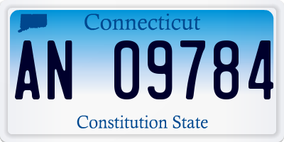 CT license plate AN09784