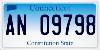 CT license plate AN09798