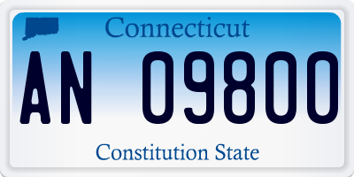 CT license plate AN09800