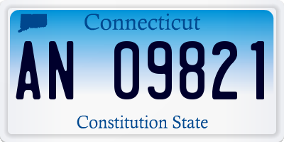 CT license plate AN09821