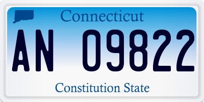 CT license plate AN09822