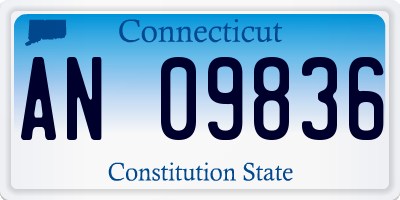 CT license plate AN09836