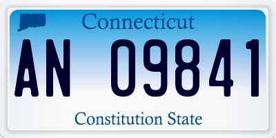 CT license plate AN09841