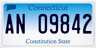 CT license plate AN09842