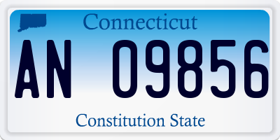 CT license plate AN09856