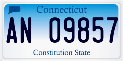 CT license plate AN09857