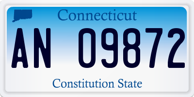 CT license plate AN09872