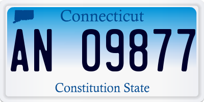 CT license plate AN09877