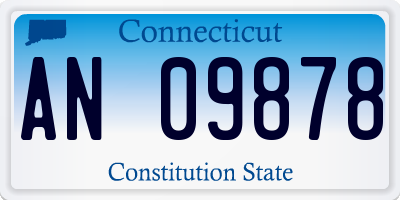 CT license plate AN09878