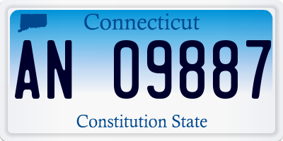 CT license plate AN09887