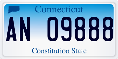 CT license plate AN09888