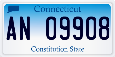 CT license plate AN09908
