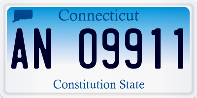 CT license plate AN09911