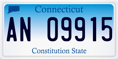 CT license plate AN09915