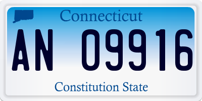 CT license plate AN09916
