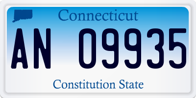CT license plate AN09935