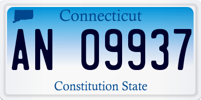 CT license plate AN09937