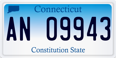 CT license plate AN09943