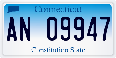 CT license plate AN09947