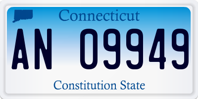 CT license plate AN09949