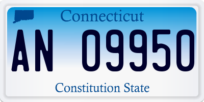 CT license plate AN09950