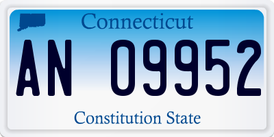 CT license plate AN09952