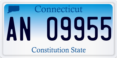 CT license plate AN09955