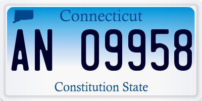 CT license plate AN09958