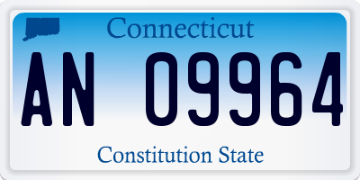 CT license plate AN09964