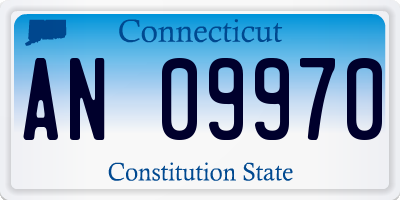 CT license plate AN09970