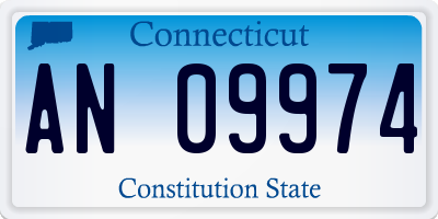 CT license plate AN09974