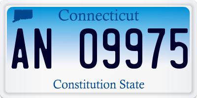 CT license plate AN09975