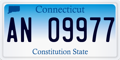 CT license plate AN09977