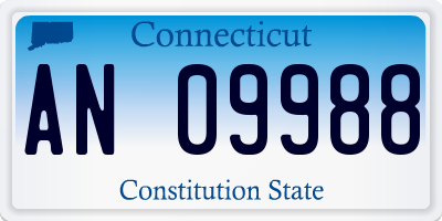 CT license plate AN09988