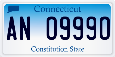 CT license plate AN09990