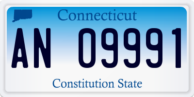 CT license plate AN09991
