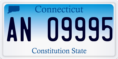 CT license plate AN09995