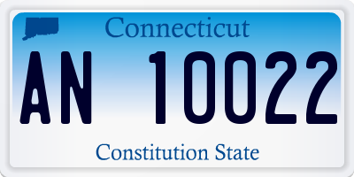 CT license plate AN10022