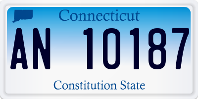 CT license plate AN10187