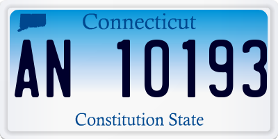 CT license plate AN10193