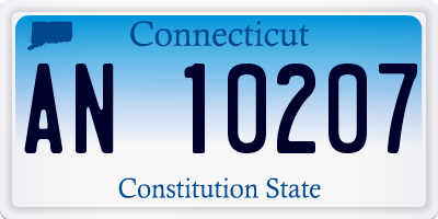 CT license plate AN10207